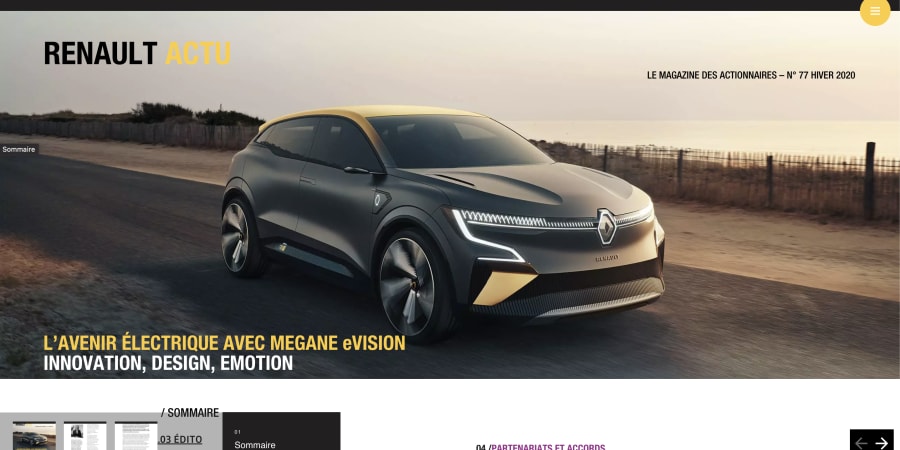 Magazine interactive et responsive